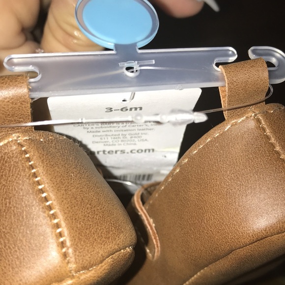 CARTER’S Baby Girl 3-6m Brwn Dress Shoe-Butterfly - Picture 9 of 12